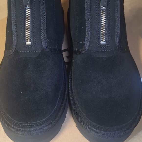 UGG Women's Neumel Platform Black Suede Zip Boots Size 7 NIB - Picture 13 of 15